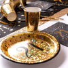 21st Birthday Black & Gold Sparkle Cups (x10) Milestone