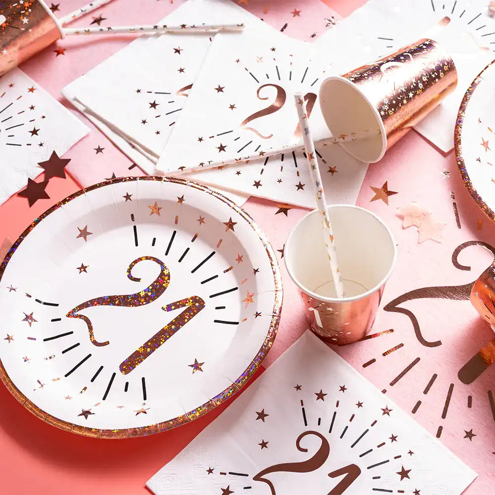 21st Birthday Rose Gold Party Table Runner (5m) Milestone