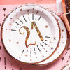 21st Birthday Rose Gold Paper Plates (x10) Milestone