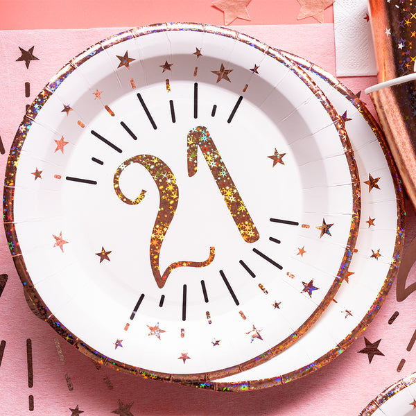 Rose gold shop cake plates