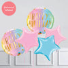 Inflated Balloon Bunch - Pastel Ombre & Stars Personalised Balloons
