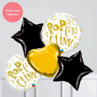 Inflated Balloon Bunch - Pop, Fizz, Clink Personalised Balloons