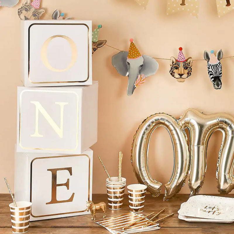 Jumbo 'One' Blocks | 1st Birthday Decorations | Party Pieces