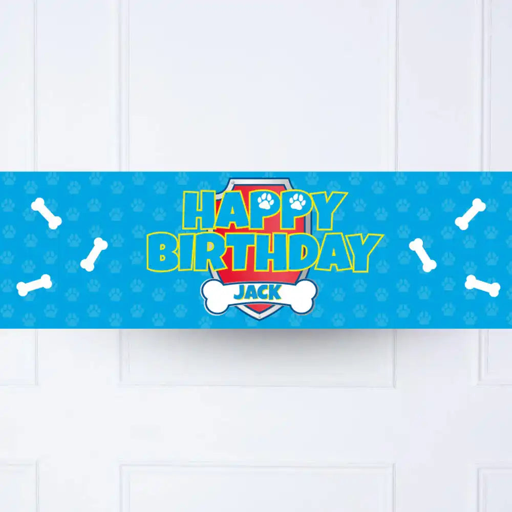 Paw Patrol Personalised Party Banner Personalised Banner
