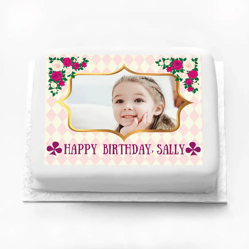 Personalised Photo Cake - Alice in Wonderland Personalised Cake