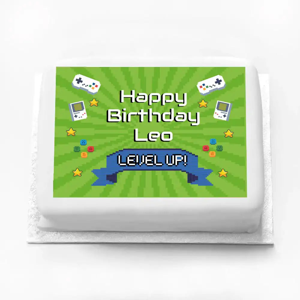 Personalised Photo Cake - Game On! Personalised Cake