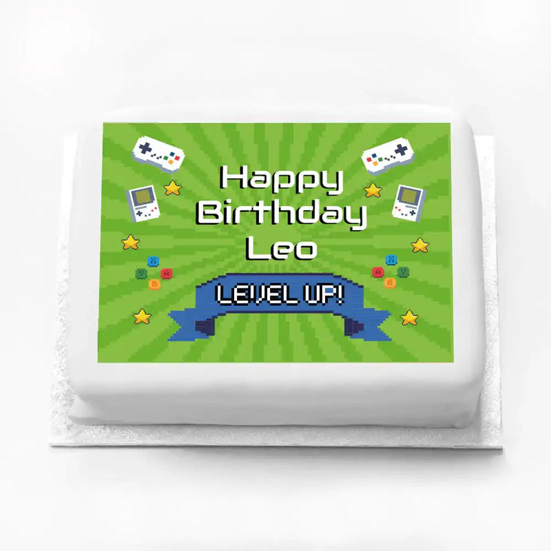 Personalised Photo Cake - Game On! Personalised Cake