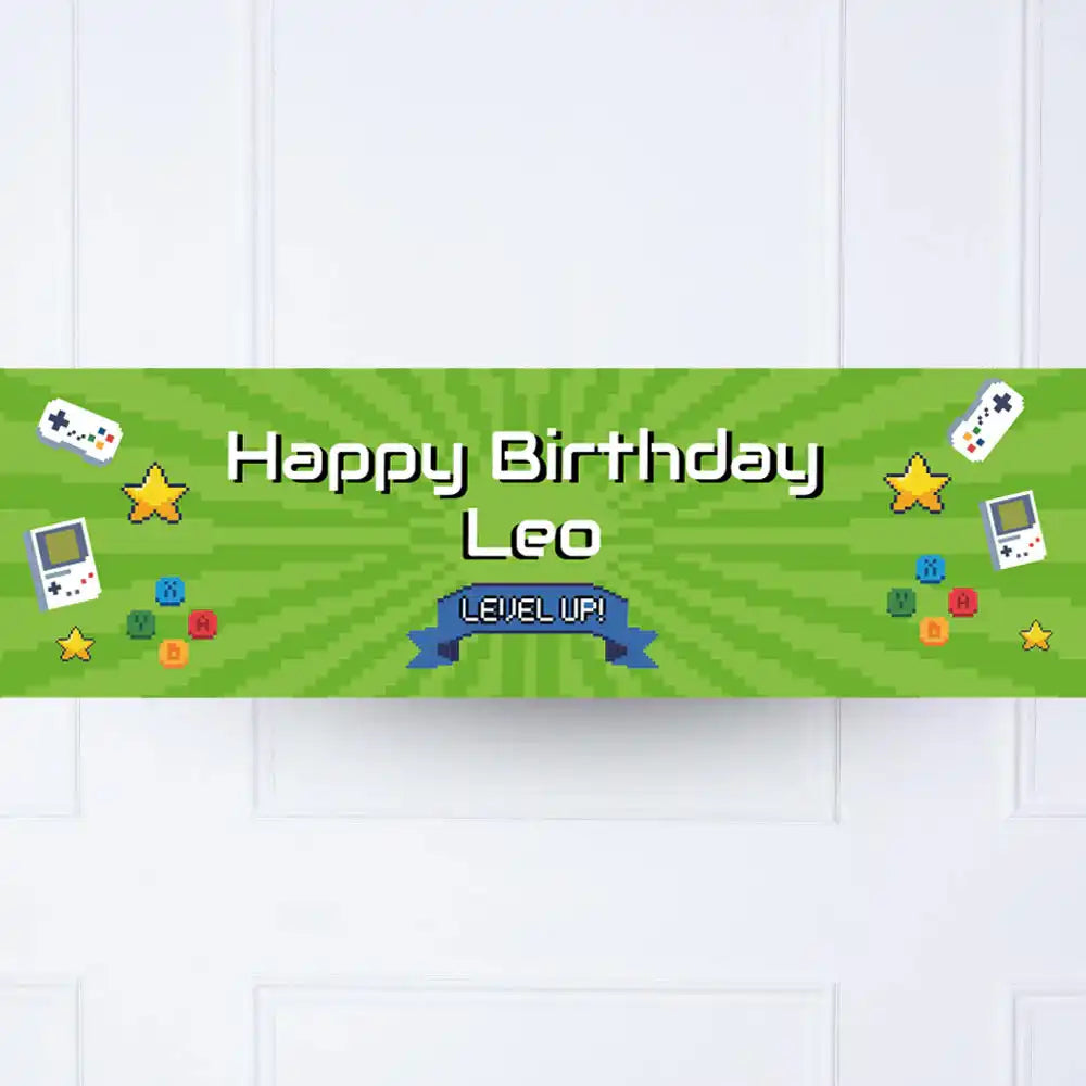 Game On Personalised Party Banner Personalised Banner