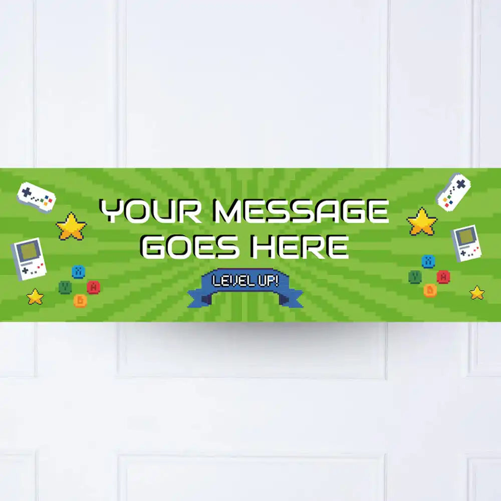 Game On Personalised Party Banner No Personalised Banner