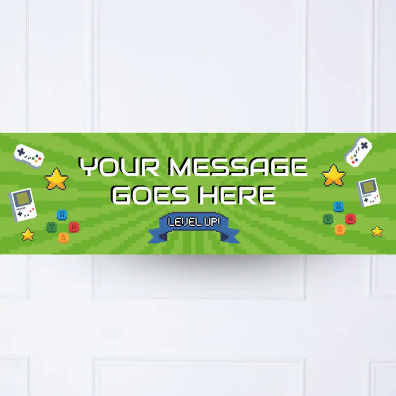 Game On Personalised Party Banner No Personalised Banner