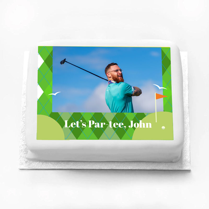 Personalised Photo Cake - Golf
