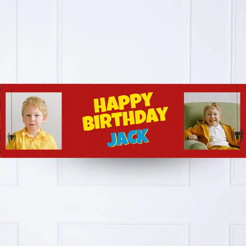 Spiderman Personalised Party Banner Personalised Banner