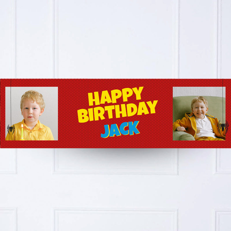 Spiderman Personalised Party Banner