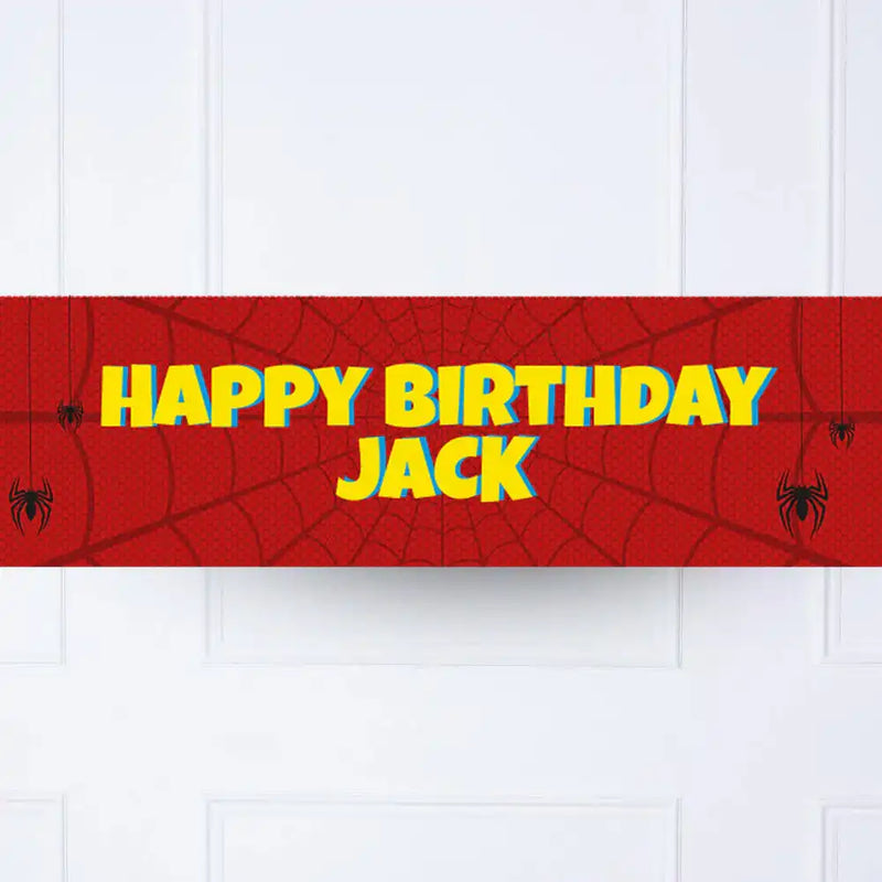 Spiderman Personalised Party Banner Personalised Banner