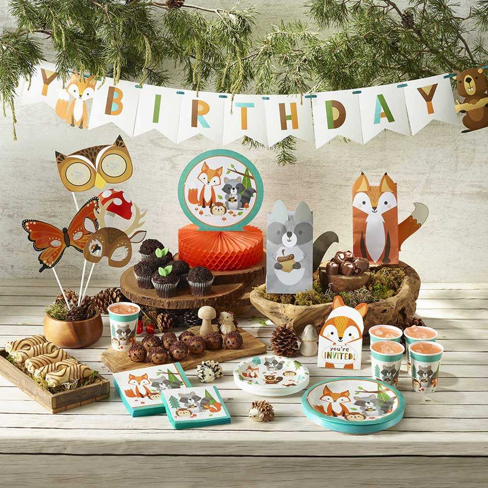 Woodland Animals Birthday Bunting 1st Birthday