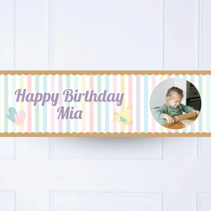Little Bakers Personalised Party Banner Personalised Banner