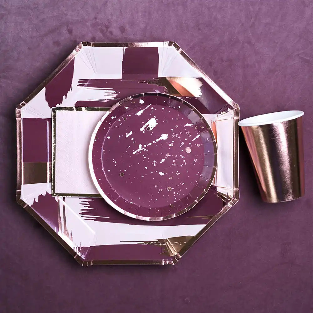 Mauve-elous Small Paper Plates (x8) General Party