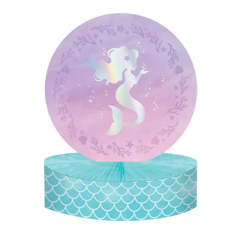 Mermaid Shine Honeycomb Centrepiece Iridescent Foil Mermaid