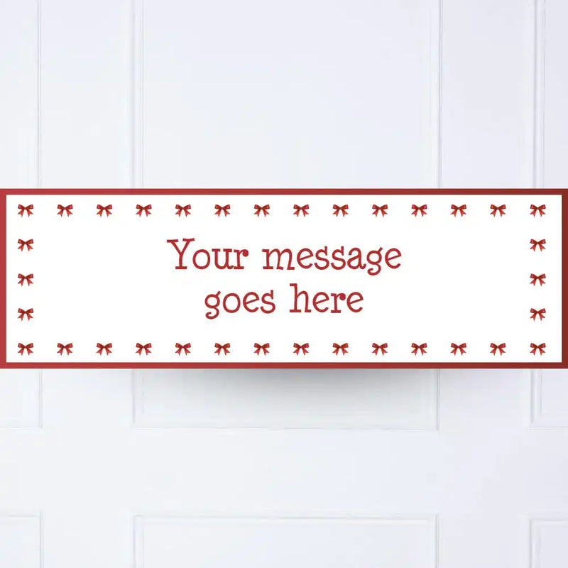 Red Ribbon Personalised Party Banner No Personalised Banner