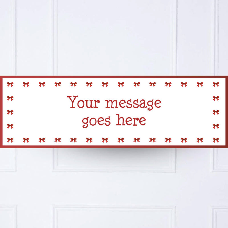 Red Ribbon Personalised Party Banner