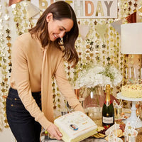 Personalised Photo Cake - Mixed Metallics Personalised Cake