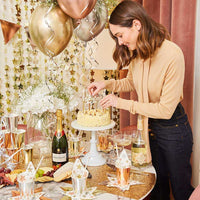 Assorted Metallics - Dipped Metallic Tall Candles (x16) Own Brand