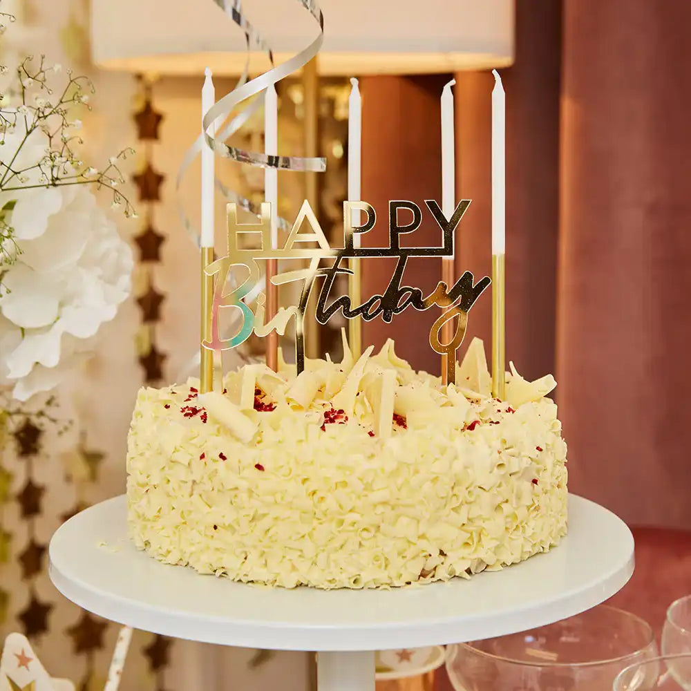 Assorted Metallics - Dipped Metallic Tall Candles (x16) Own Brand