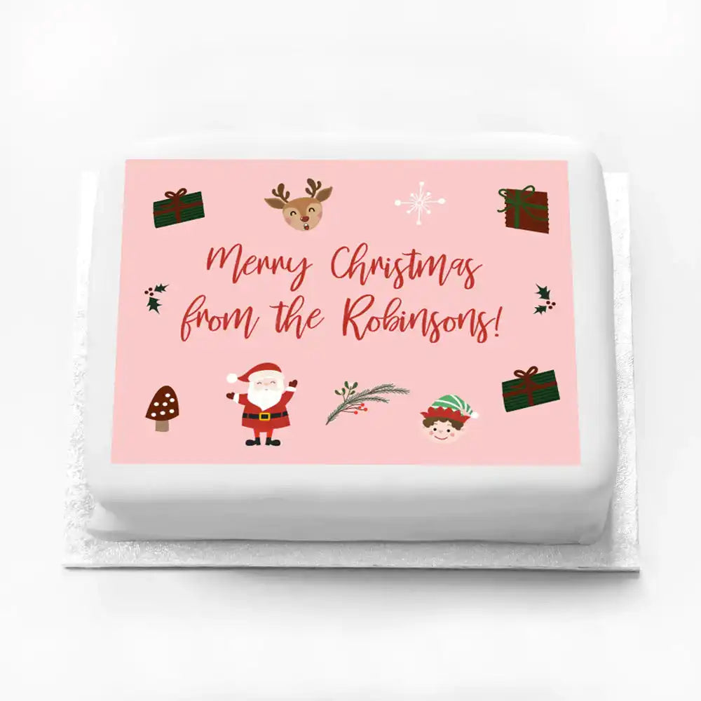 Personalised Photo Cake - Christmas Characters Personalised Cake