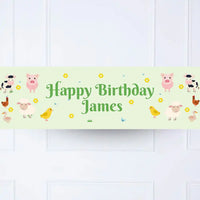 On The Farm Personalised Party Banner Personalised Banner