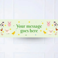 On The Farm Personalised Party Banner No None Personalised Banner