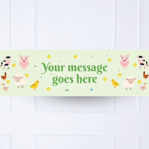 On The Farm Personalised Party Banner