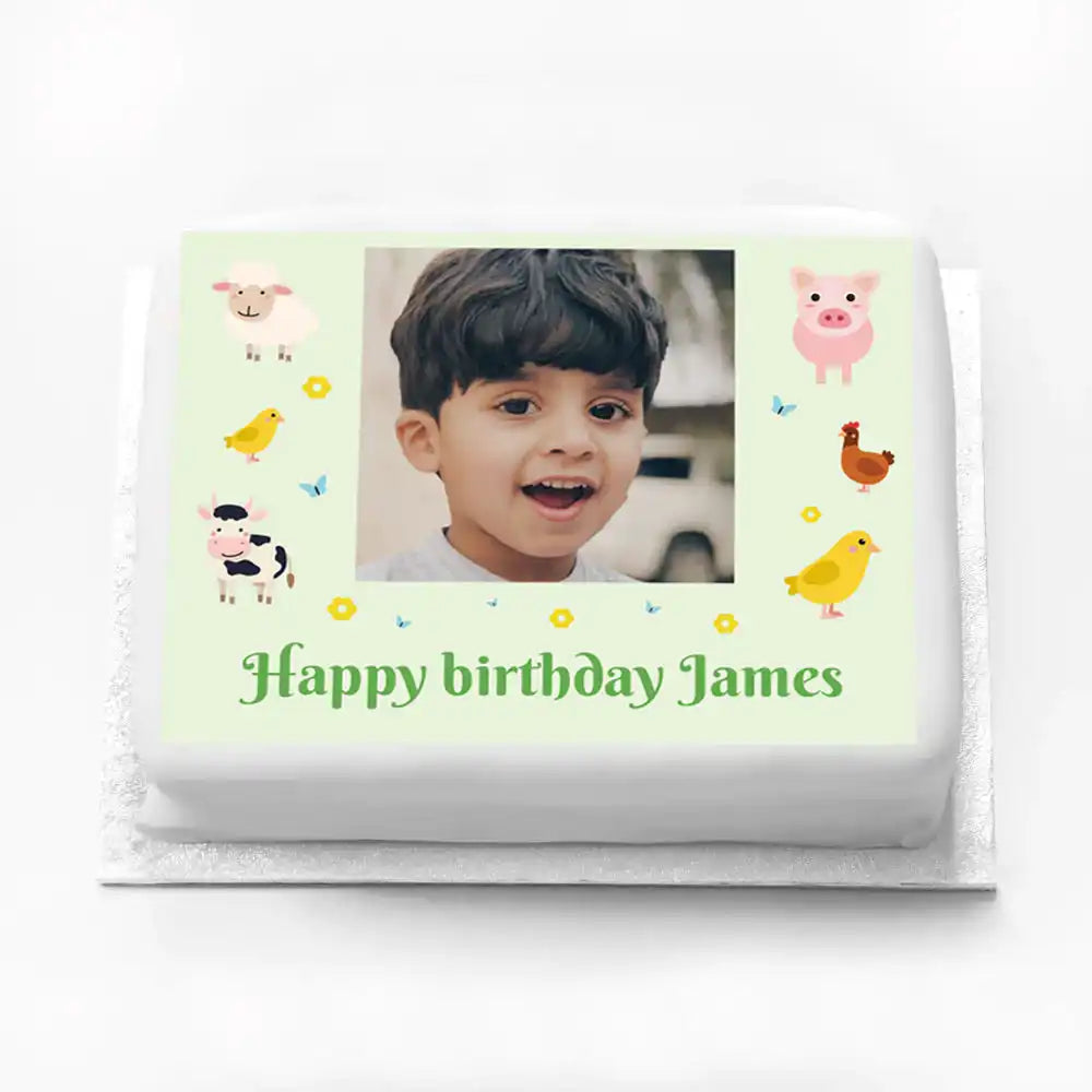 Personalised Photo Cake - On The Farm Personalised Cake