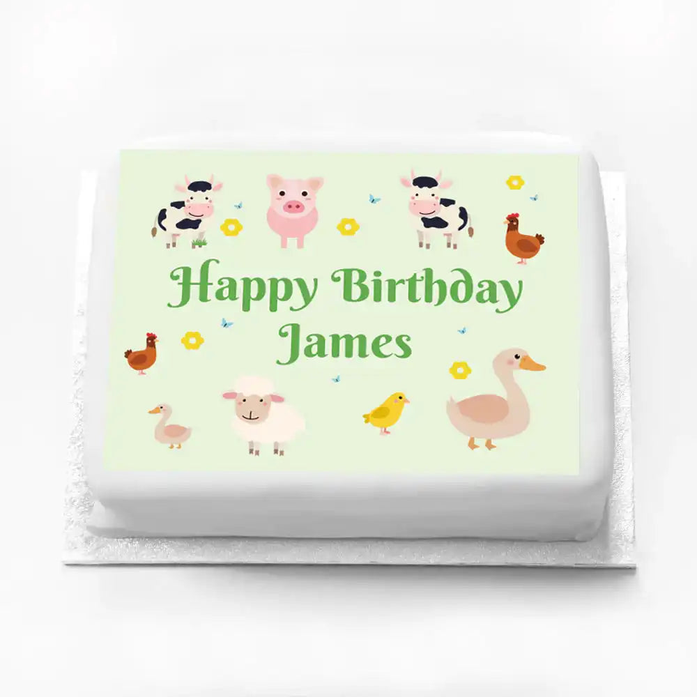 Personalised Photo Cake - On The Farm Personalised Cake