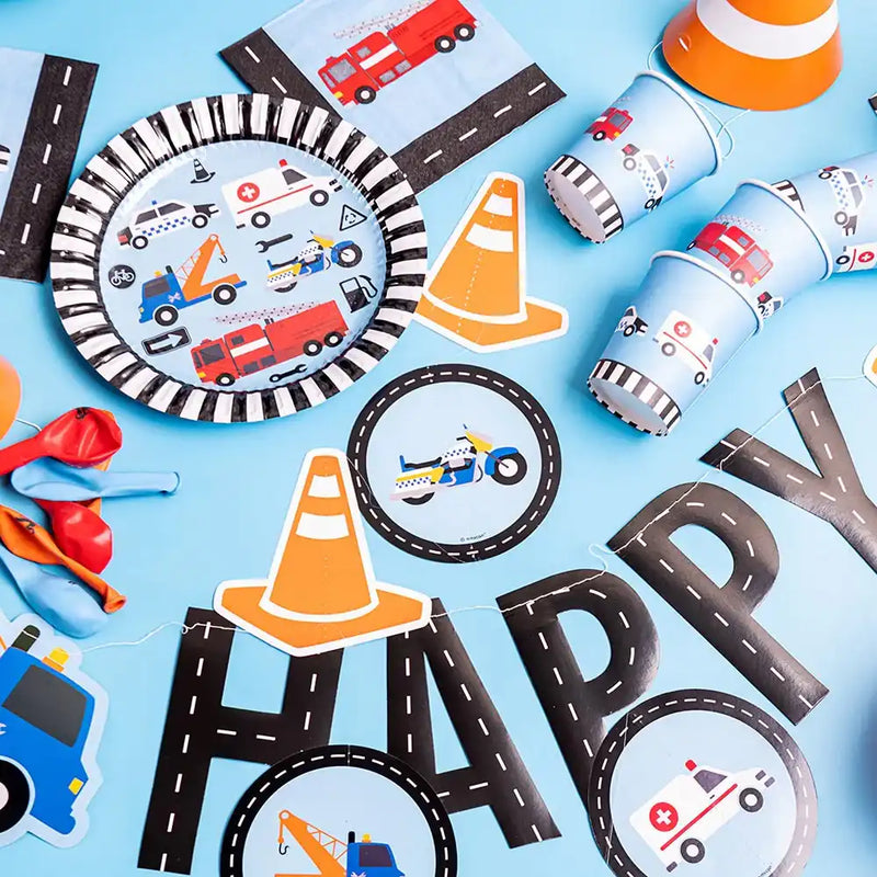 On the Road Birthday Letter Banner (3m) Kids Party