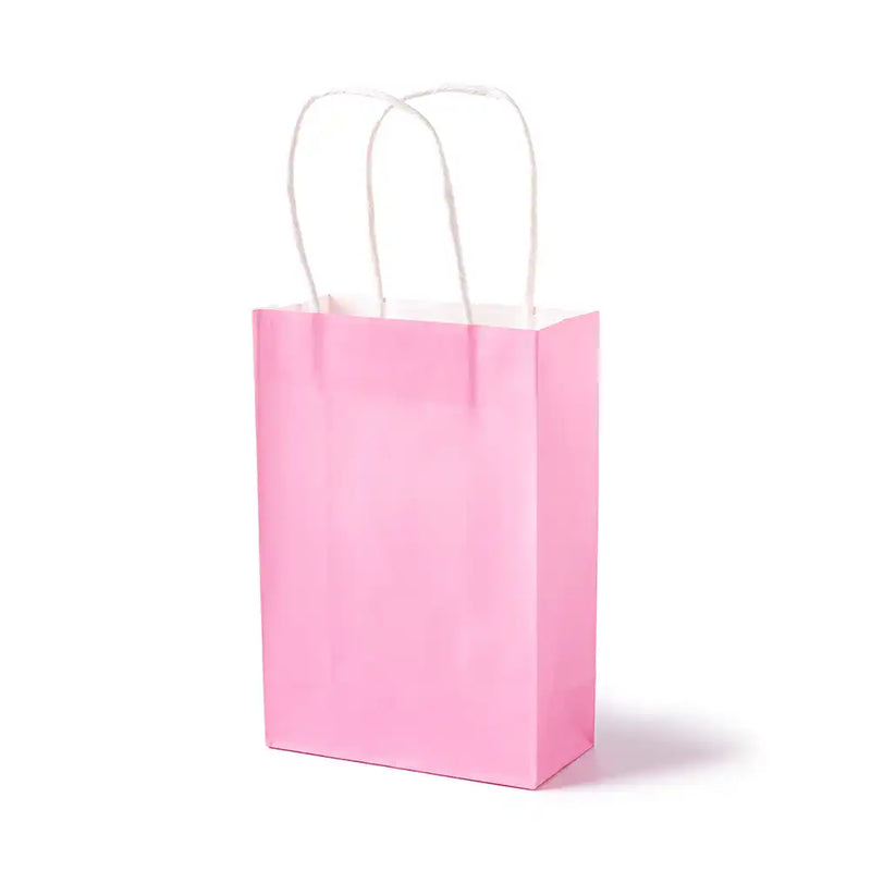 Pale Pink Party Bags with Handles (x12) Party Pieces