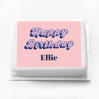 Personalised Birthday Cake - Pink Decorative Personalised Cake
