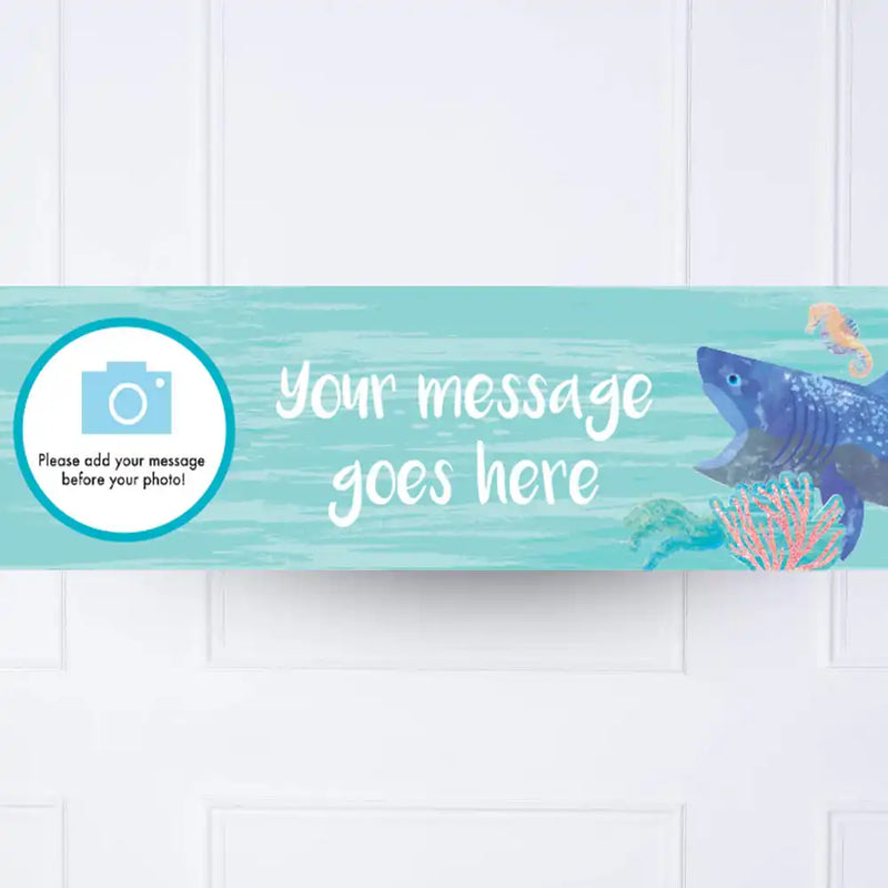 King of the Sea Personalised Party Banner Photo and Message Personalised Banner