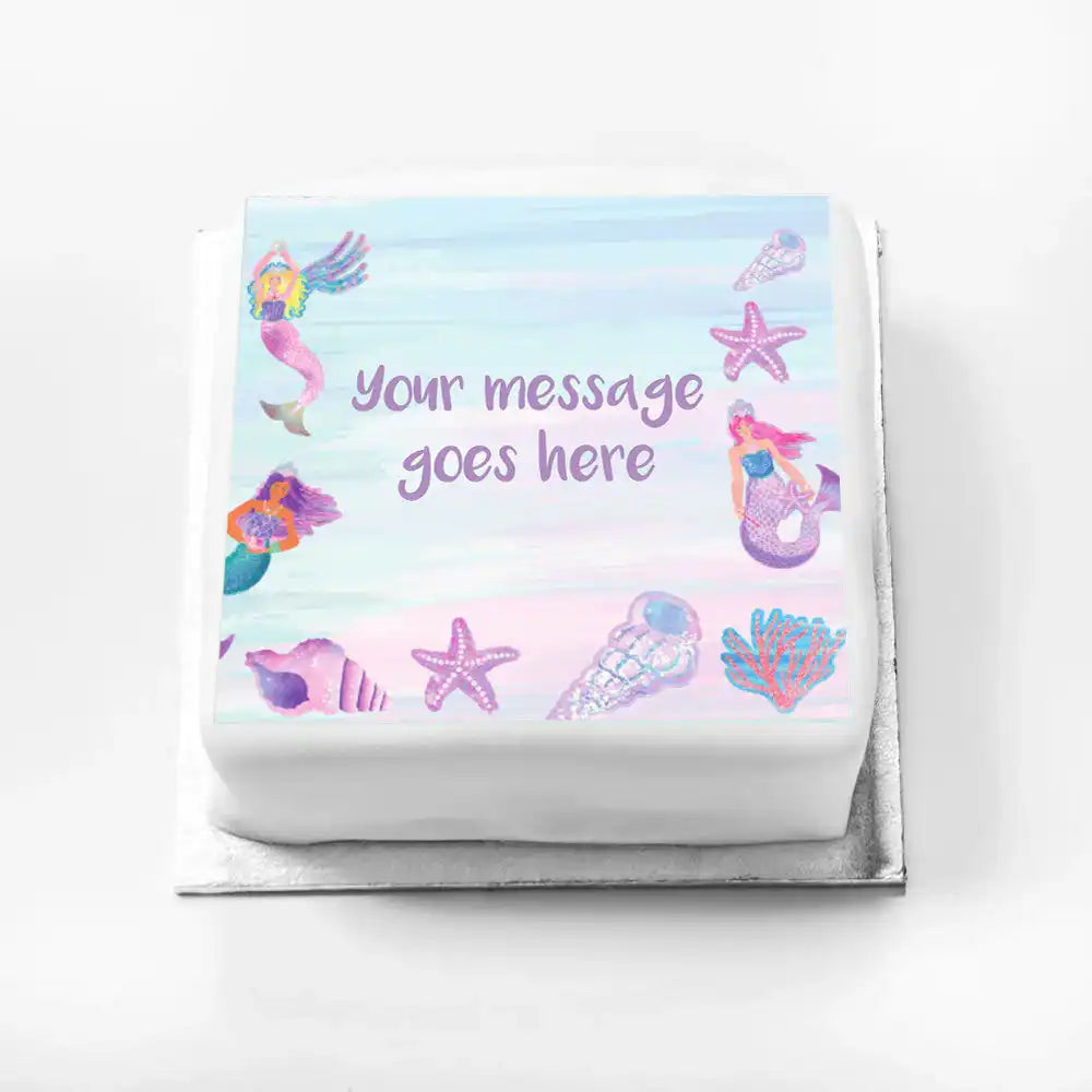Personalised Photo Cake - Queen of the Sea Message Only Small (up to 6 small portions) Personalised Cake