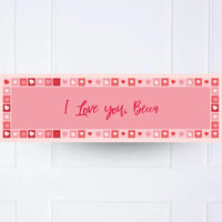 Photo Heart Collage Personalised Party Banner Personalised Banner