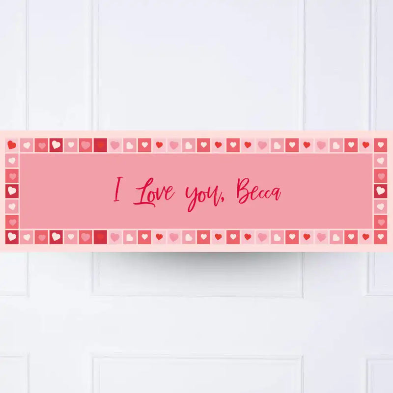 Photo Heart Collage Personalised Party Banner Personalised Banner