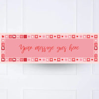 Photo Heart Collage Personalised Party Banner Personalised Banner