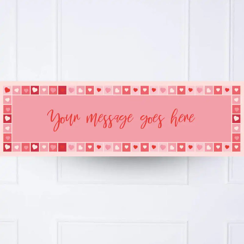 Photo Heart Collage Personalised Party Banner Personalised Banner