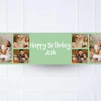 Coloured Collage Personalised Party Banner Personalised Banner