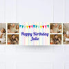 Rainbow Bunting Personalised Party Banner Personalised Banner