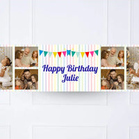 Rainbow Bunting Personalised Party Banner Personalised Banner