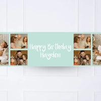 Coloured Collage Personalised Party Banner Personalised Banner