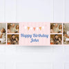 Pink Stripe Bunting Personalised Party Banner Personalised Banner