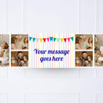 Rainbow Bunting Personalised Party Banner