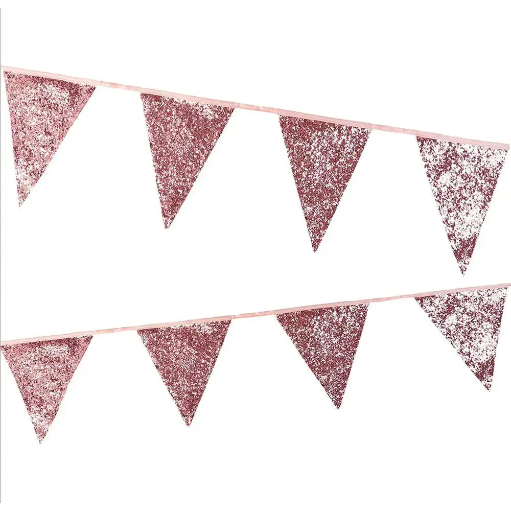 Luxe Pink Glitter Bunting (3m) General Party