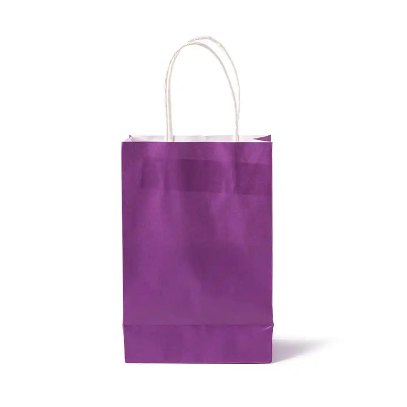 Purple Party Bags with Handles (x12) Party Pieces
